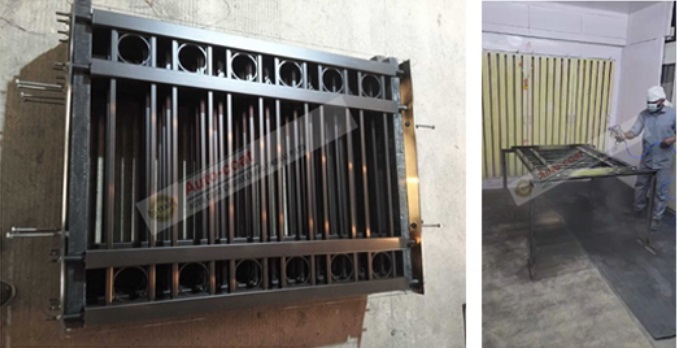 FRP Fence Painting Booth